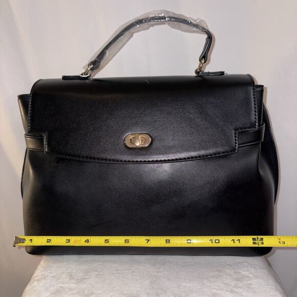 Cavalli Tatiana Large Top Handle TOTE Black Crossbody Strap MSRP $118 NWT - Picture 8 of 12